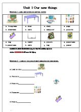 Bài tập môn Tiếng Anh Lớp 2 - Unit 2 Our new things